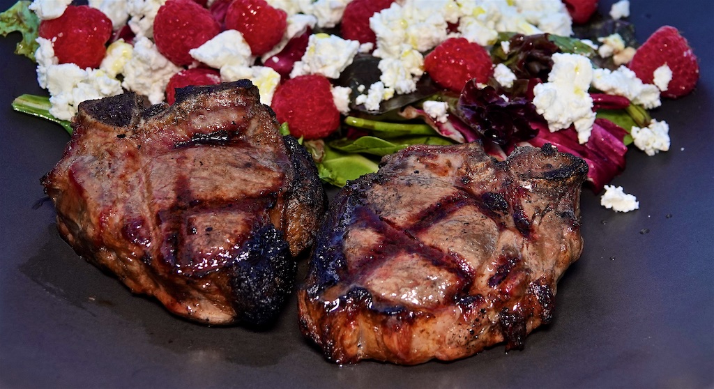 May 21: Cheddar & Kumato, Avocado & Lemon Pepper Tuna; Lamb Loin Chops with Raspberry Feta Salad