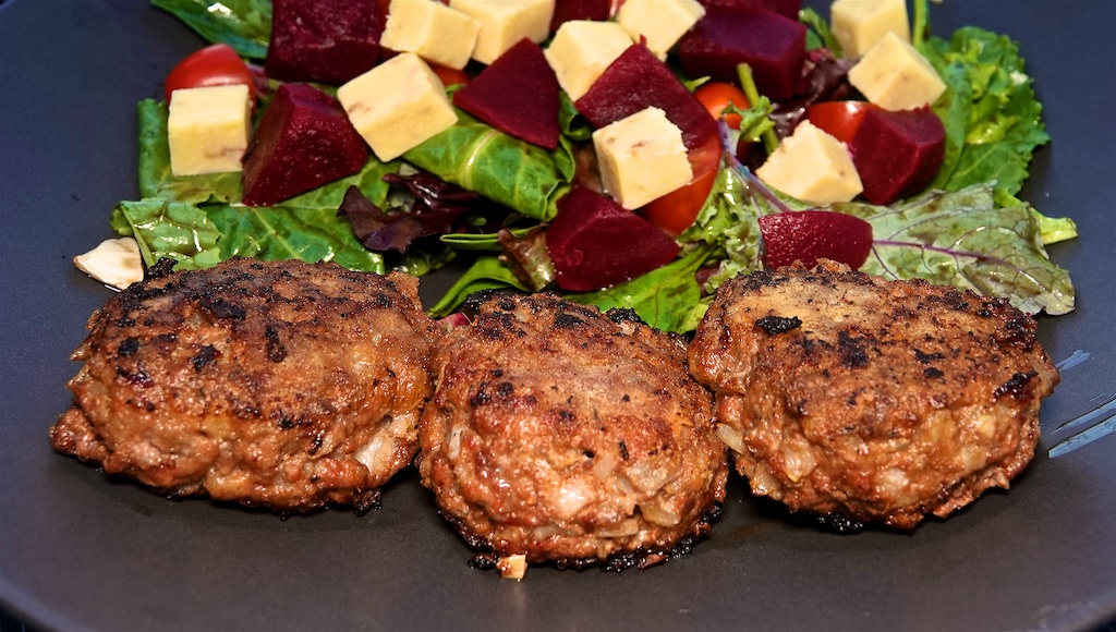 May 26: Gyro; Rissoles with Beets, Tomatoes and Caramelized Onion Cheddar