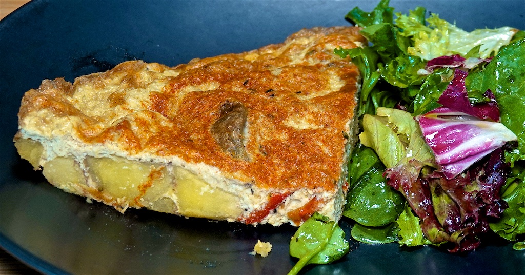 Jun 8: Egg Salad & Sprouts, Ham, Cheddar & Kumato; Roasted Potato, Peppers and Onion Frittata