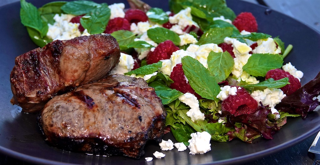 Jun 21: BLTA; Lamb Loin Chops with Feta and Raspberry Salad