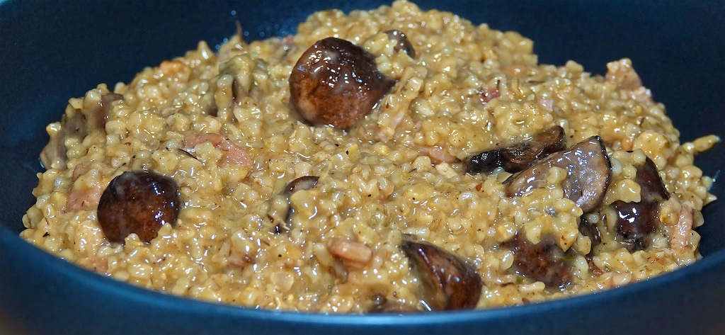 Jul 1: Gyro; Mushroom Savory Oatmeal with Bacon