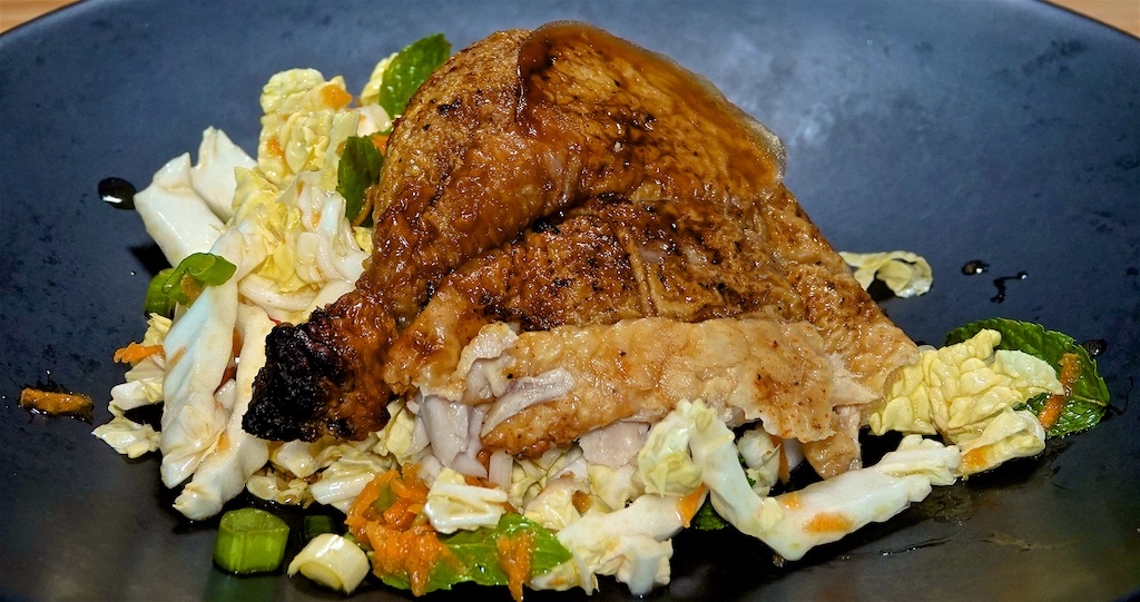 Jul 12: Eggs in a Bagel; Roast Chicken Leg with Vietnamese Inspired Salad