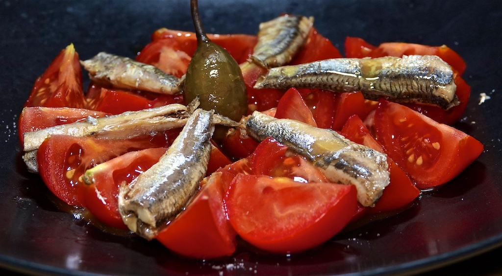 Sep 5: Kobedeh Kabab; Spanish Style Tomato and White Anchovies Salad