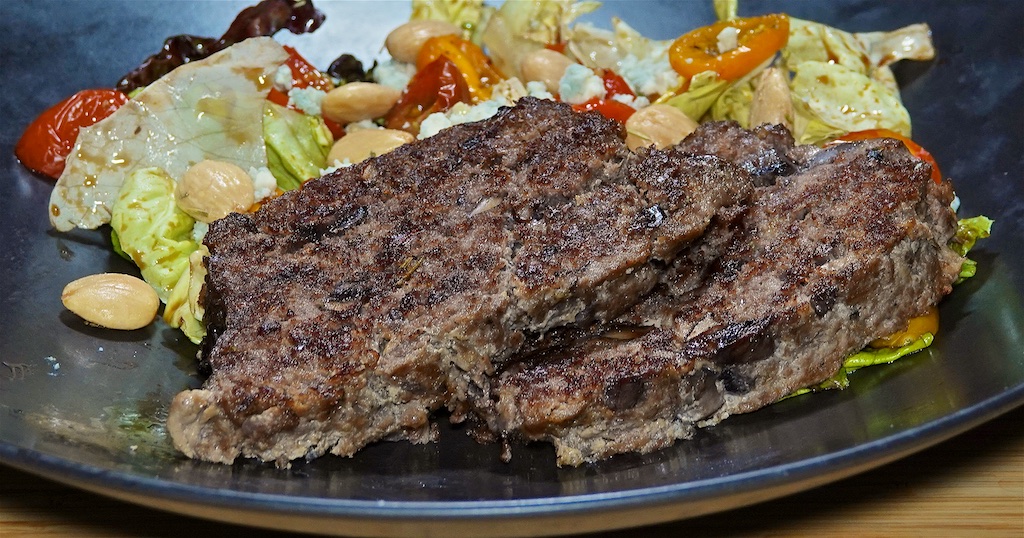Oct 6: Lamb Gyro; Red Wine and Mushroom Meatloaf with Almond and Blue Cheese Salad