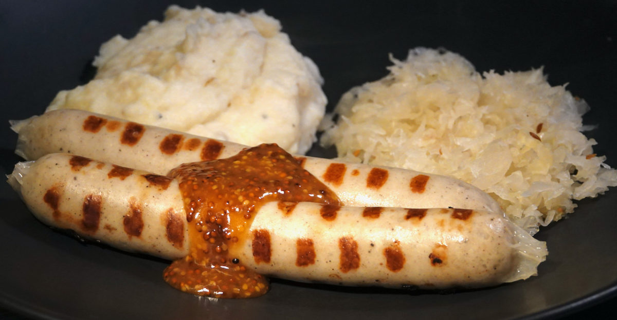Mar 9: Turkey Bacon Chipotle Meatloaf with Coleslaw in a hot Panini Roll; Beer Bratwurst, Mashed Potato and Sauerkraut
