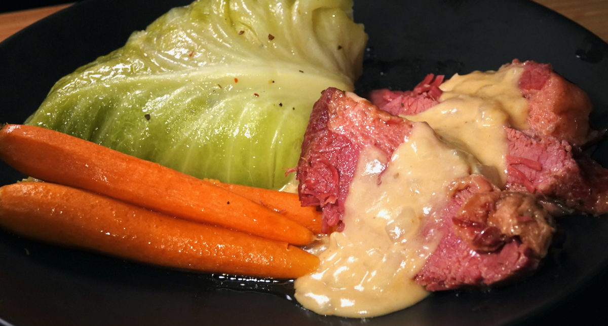 Mar 13: Nashville Style Hot Chicken Sandwich; Corned Beef Brisket with Boiled Cabbage and Carrots