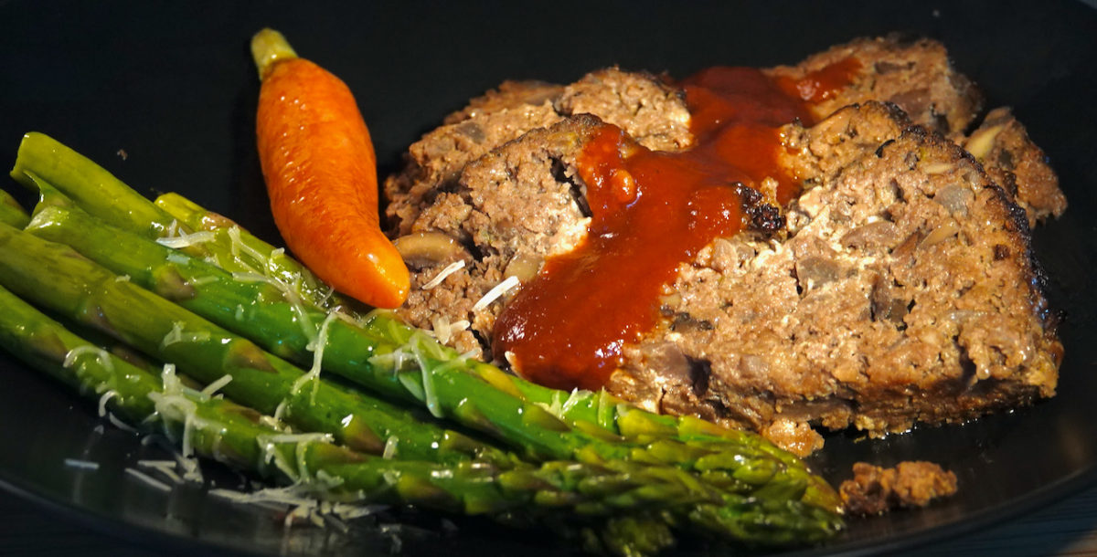 Mar 20: Italian Bread with Apple &  Delice de Bourgogne; Red Wine and Mushroom Meatloaf with Sous Vide Asparagus