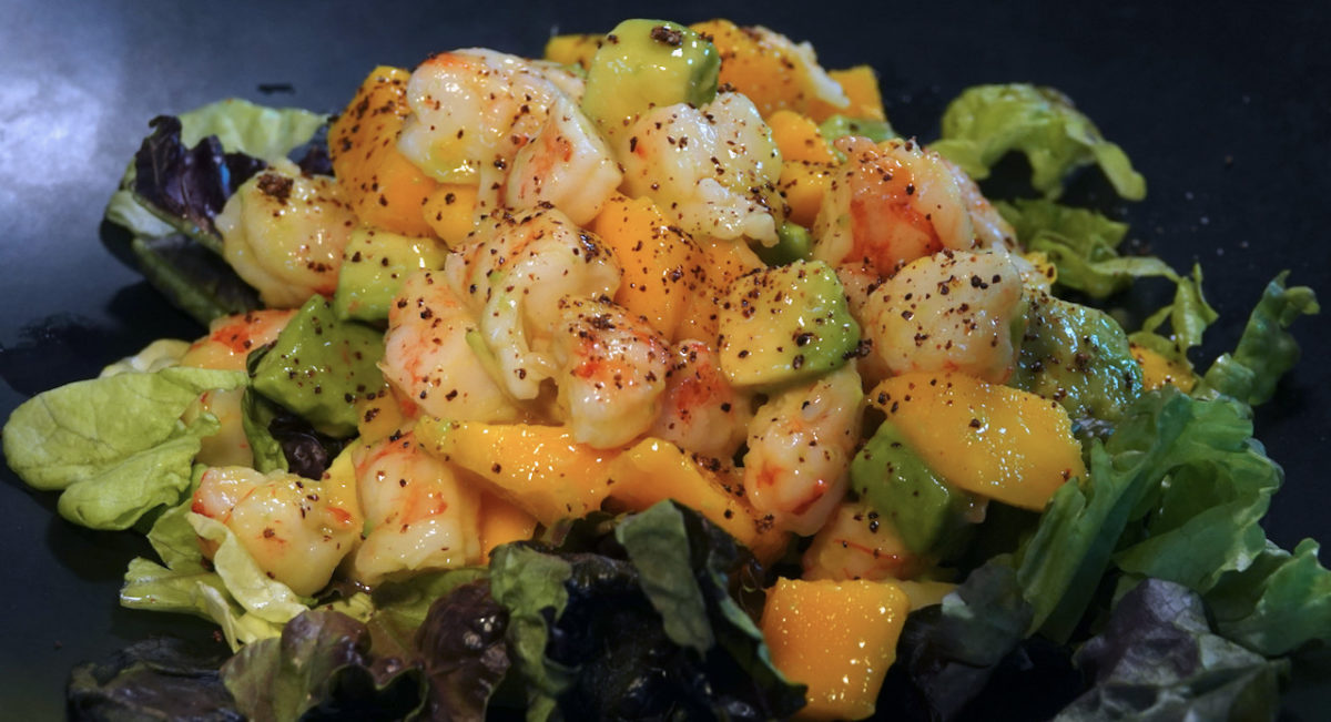 Jun 17: Fried Scallops, Fries & Coleslaw; Avocado, Mango and Shrimp Salad