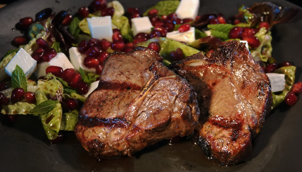 Jun 30: Fried Scallops, Fries & Coleslaw; Lamb Loin Chops with Feta Pomegranate Salad