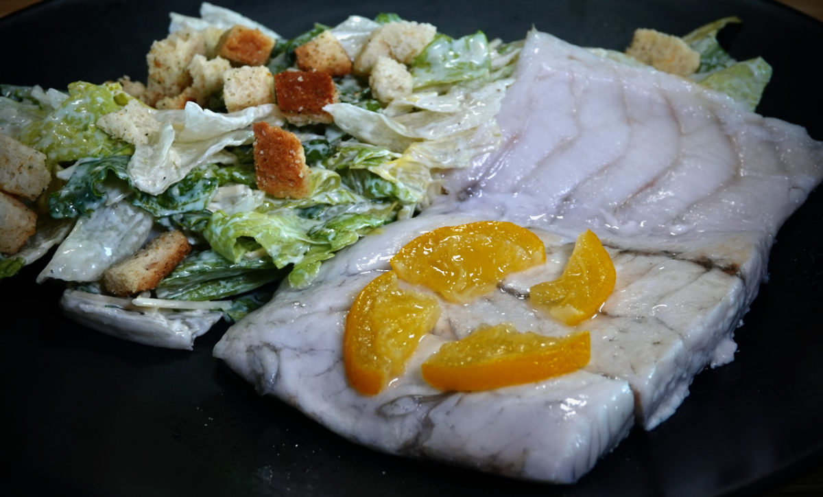 Jul 16: Barramundi with Caesar Salad