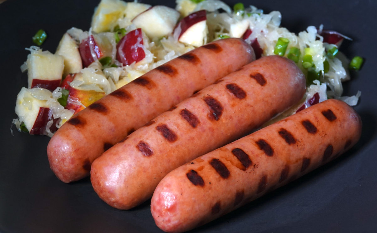 Jul 21: Knackwurst with Apple Sauerkraut Salad