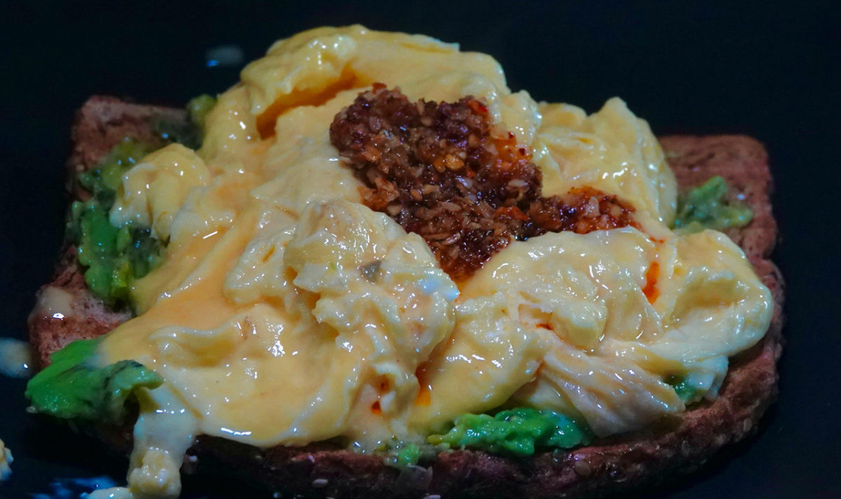 Sep 6: Folded Eggs on Avocado Toast with Chili Crunch