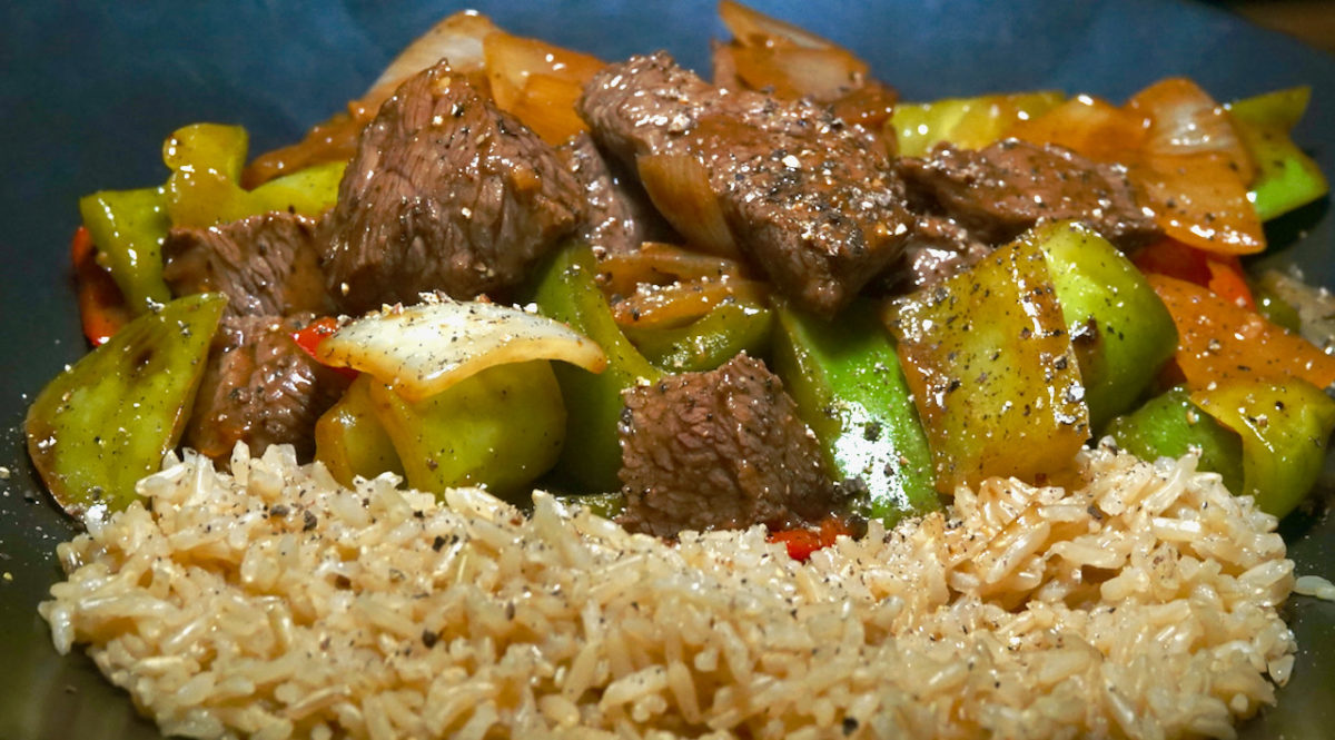 Oct 12: Black Pepper Beef with Brown Rice