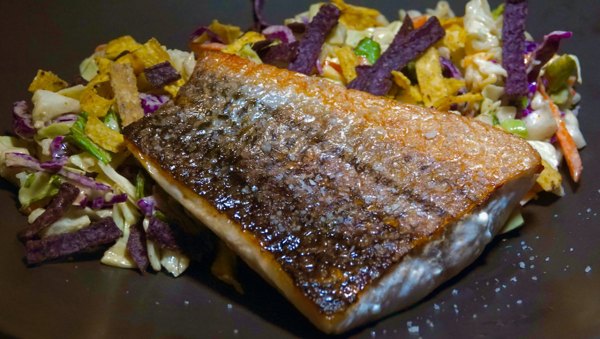 Oct 15: Striped Bass with Southwest Salad