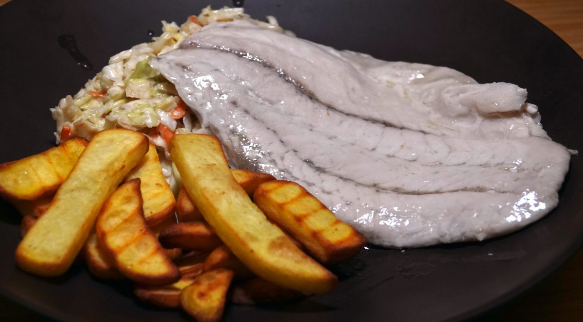 Nov 5: Barramundi with Coleslaw and Steak Fries