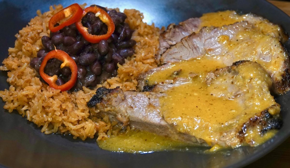 Dec 12: Cuban Style Roast Pork with Cuban Black Beans and Brown Rice