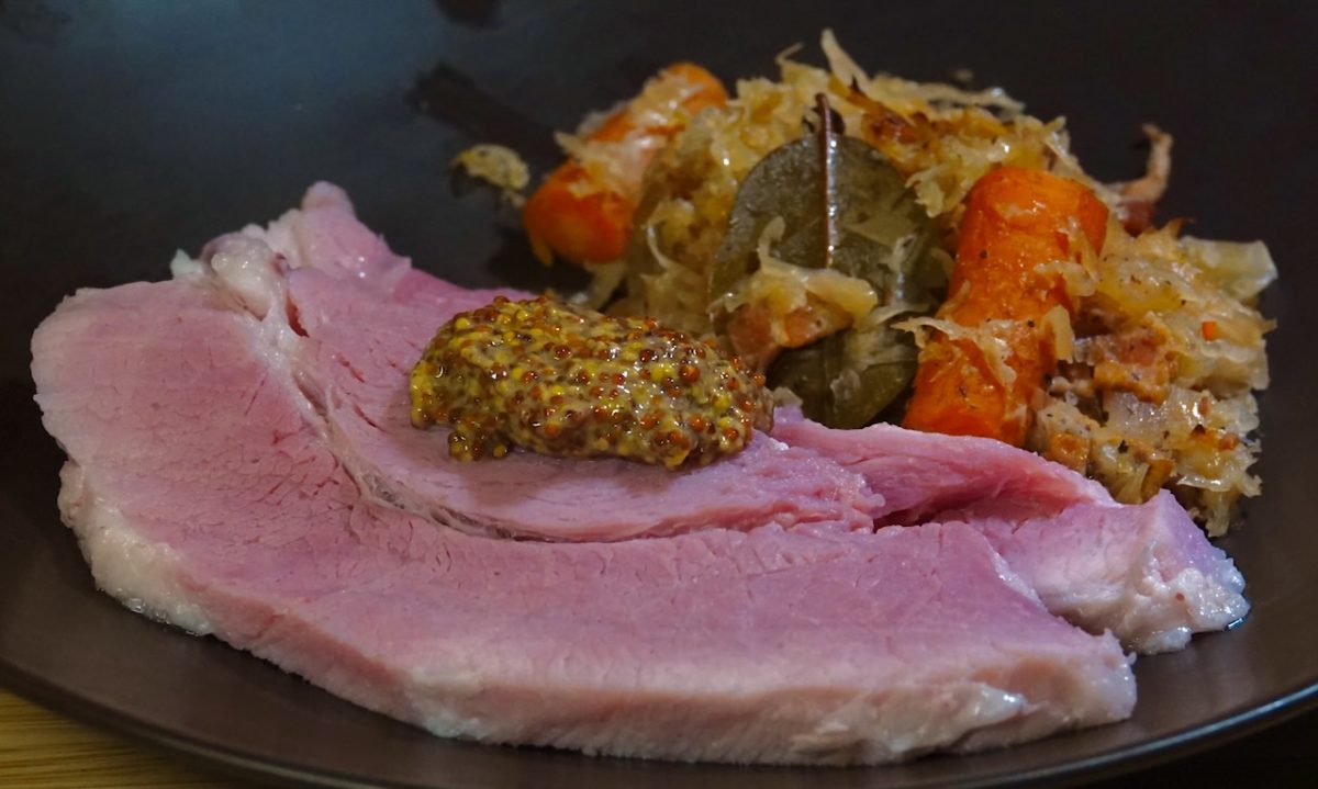 Dec 31: Sous Vide Ham with Choucroute