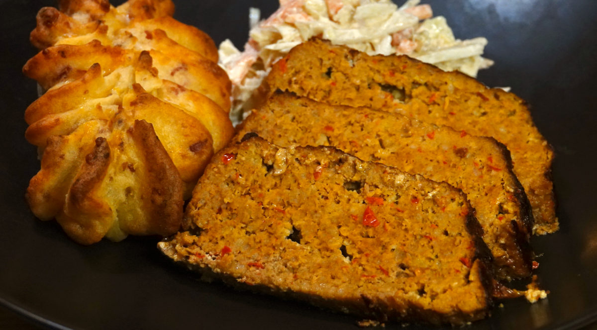 Jan 22: Turkey, Bacon Chipotle Meatloaf with Baked Sweet Potato and Chipotle Coleslaw