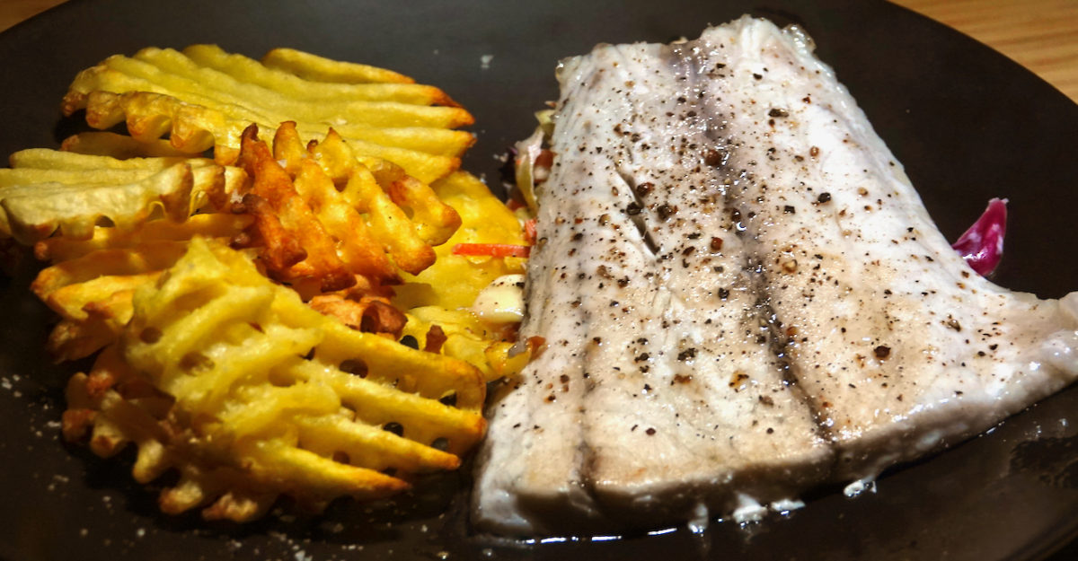 Feb 5: Barramundi, Waffle Fries and Malt Vinegar Coleslaw