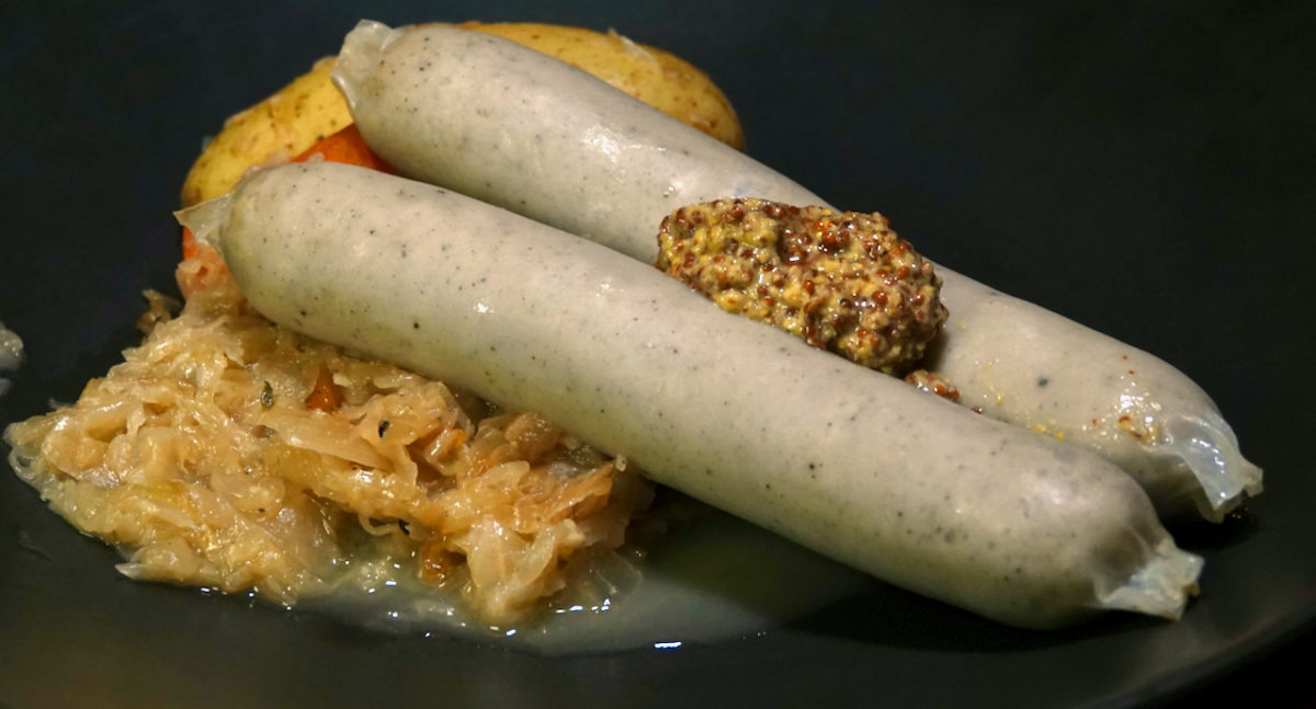 Feb 1: Beer Bratwurst with Potatoes and Choucroute