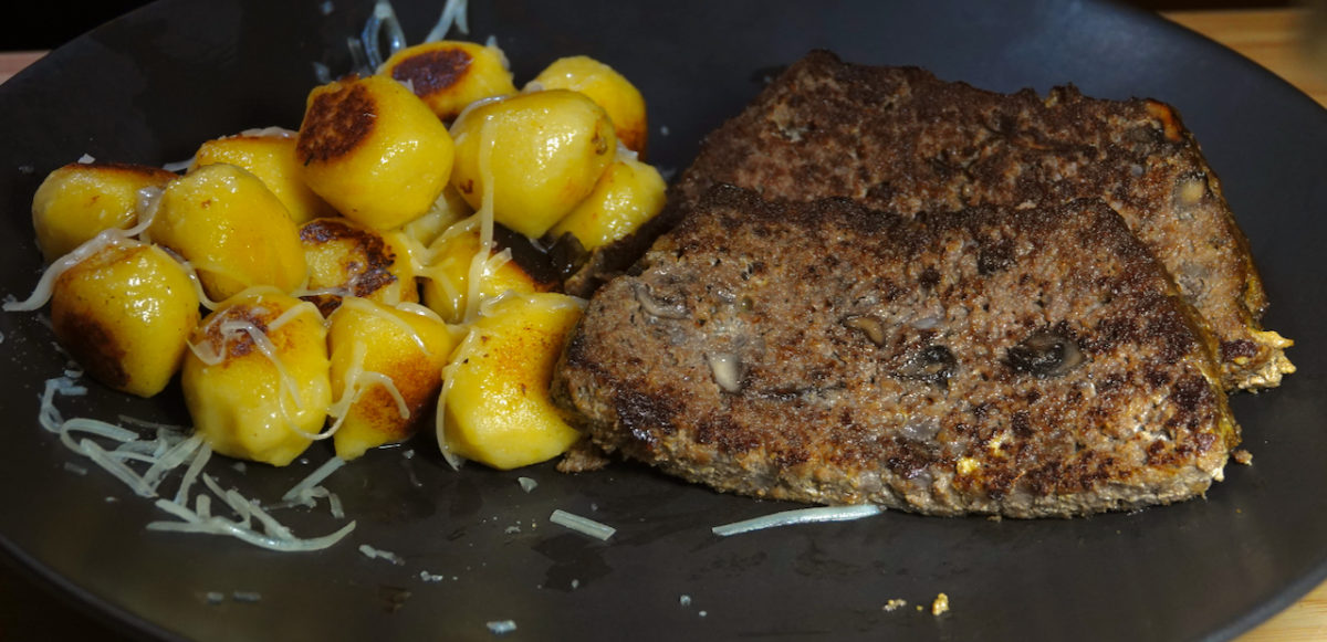 Feb 17: Mushroom and Red Wine Meatloaf with Outside In Stuffed Gnocchi