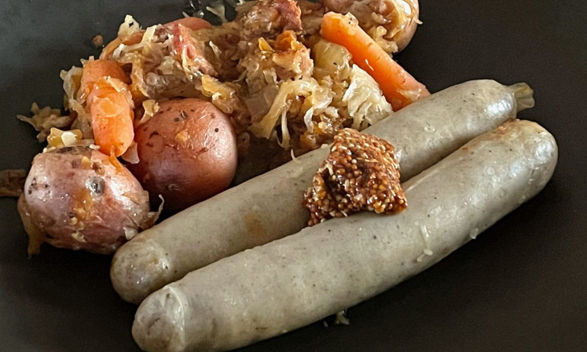 Apr 16: Beer Bratwurst with Choucroute