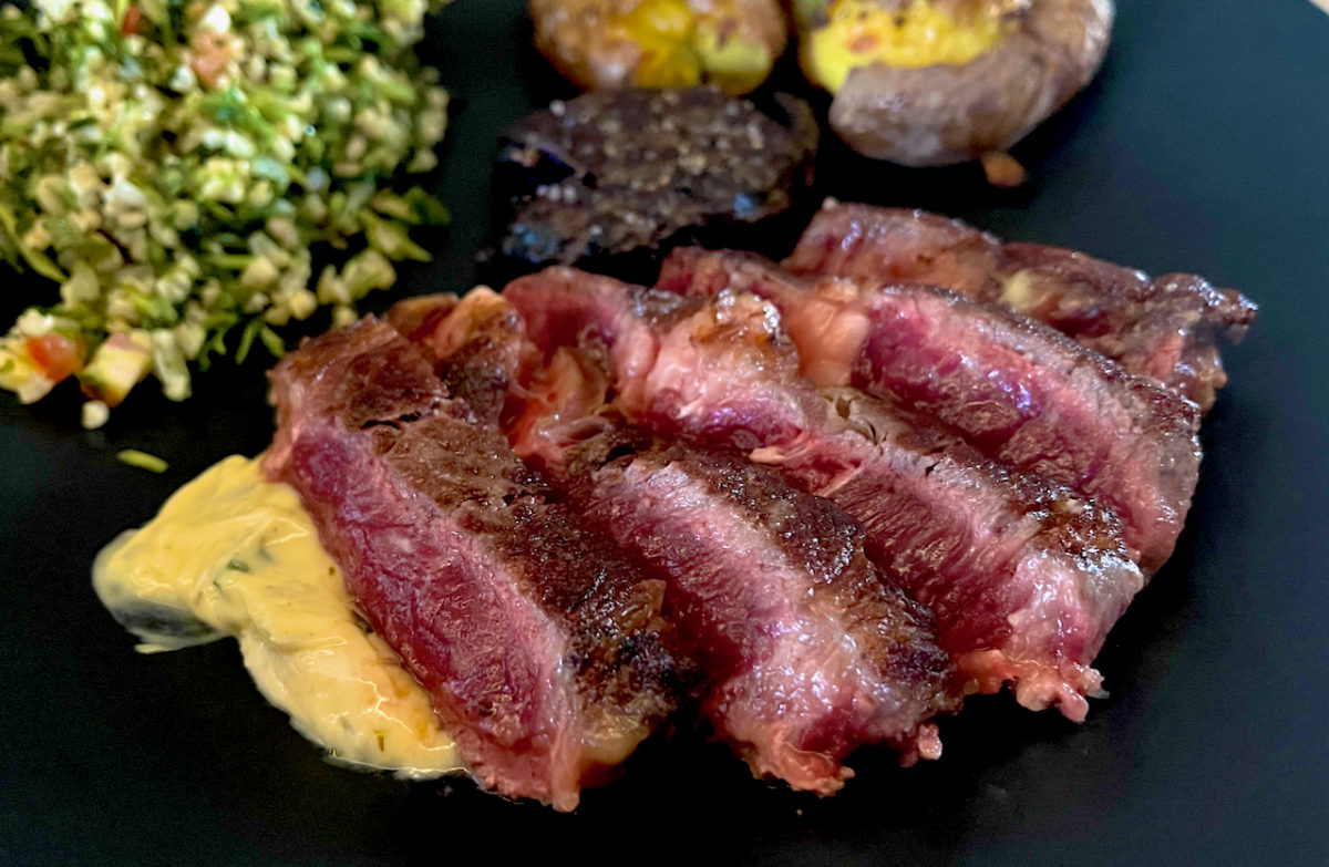 Apr 14: Rib Eye Steak, Béarnaise Sauce and Tabouli