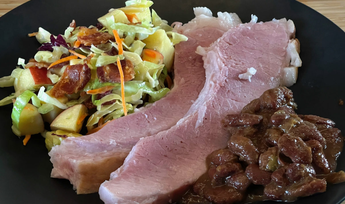 Apr 17: Sous Vide Ham with Apple Bacon Slaw and Creole Red Beans