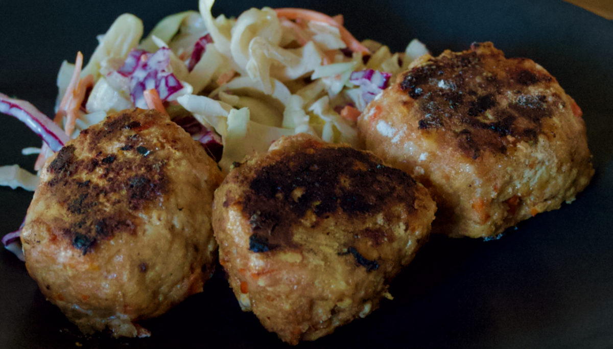 Aug 10: Chipotle Turkey Bacon Rissoles with Chipotle Coleslaw