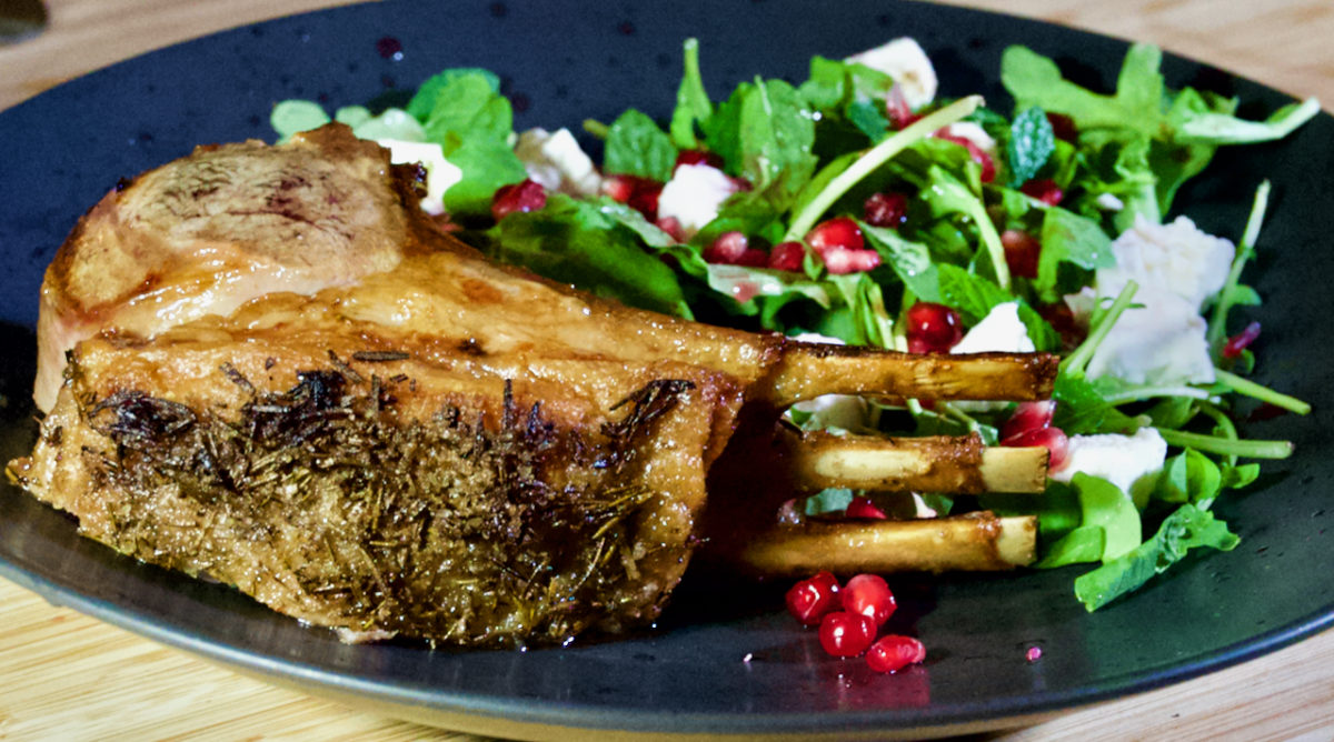 Oct 16: Rack of Lamb with Arugula, Feta and Pomegranate Salad
