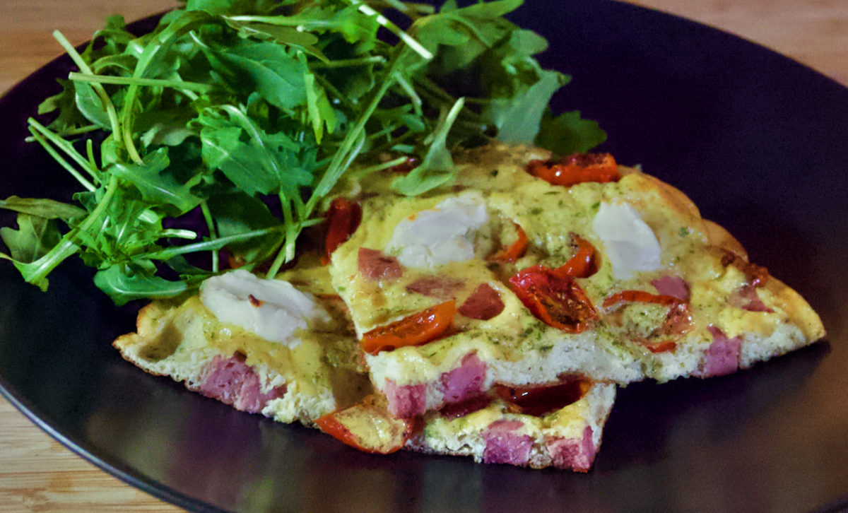 Nov 16: Ham, Cherry Tomato and Neufchatel Frittata