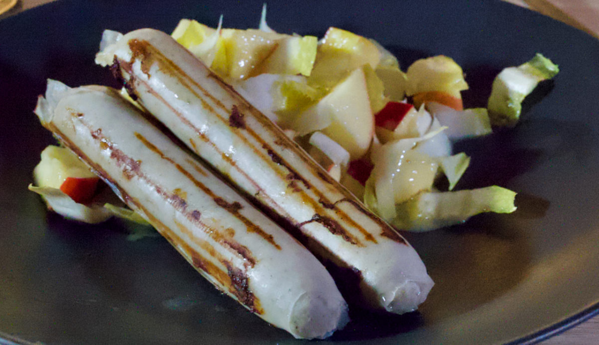 Oct 31: Beer Bratwurst with Apple Endive Salad