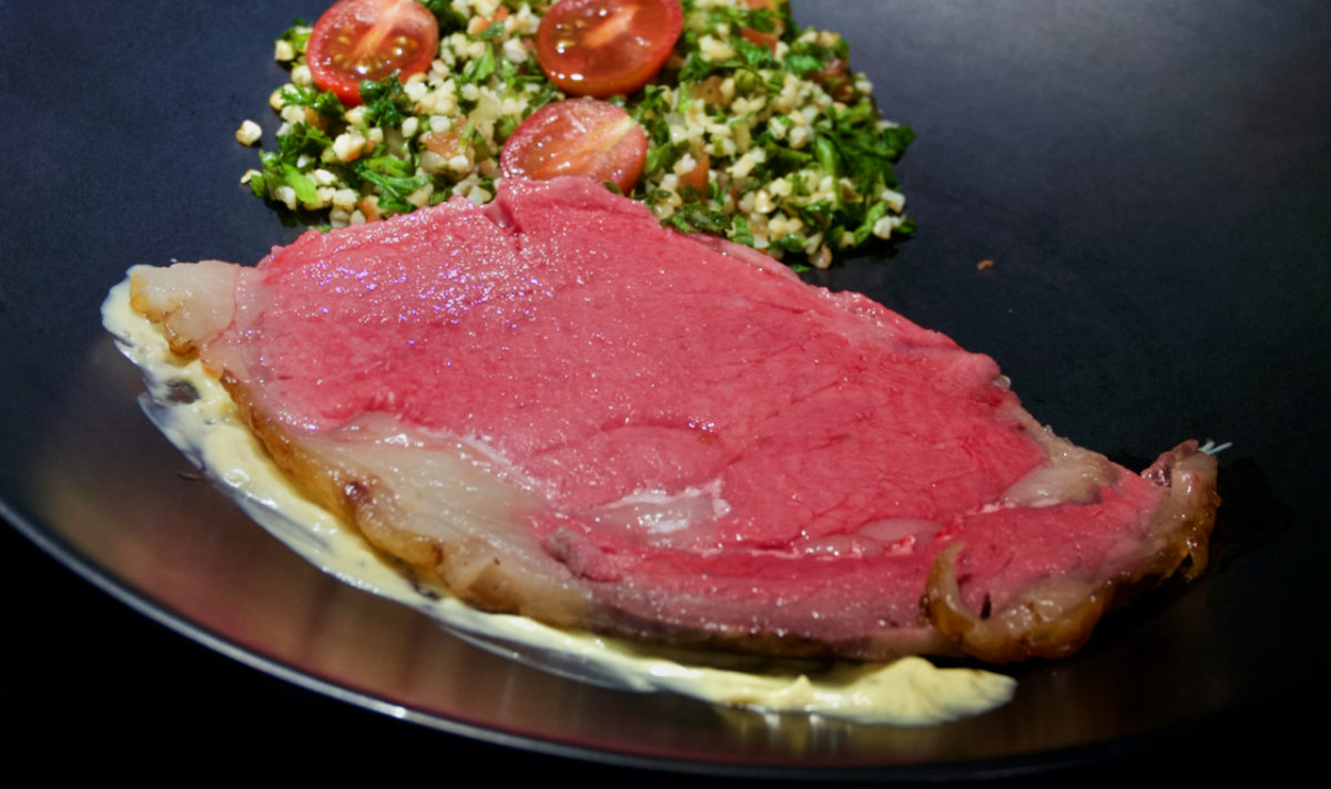 Dec 8: Prime Rib, Garlic Butter Mushrooms and Tabouli
