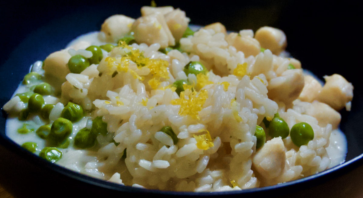 Dec 19: Risotto with Bay Scallops, Lemon and Peas